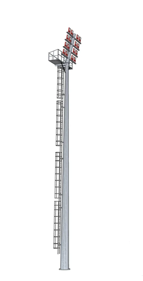 Galvacoat steel poles for industrial and infrastructure applications